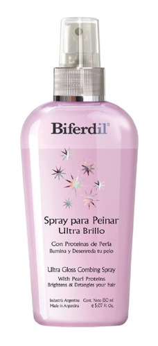 Spray Para Peinar Biferdil Ultra Brillo Con Proteínas 150ml