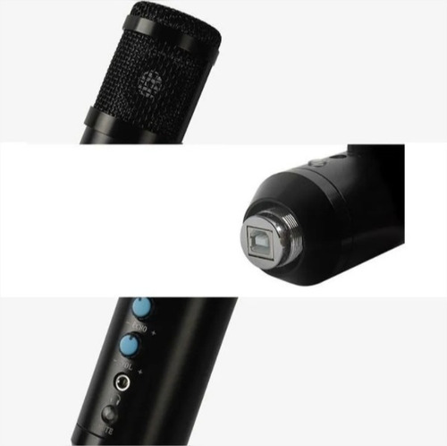 Imagen 5 de 7 de Microfono Condensador Iqual Fm669u Usb Profesional + Tripode