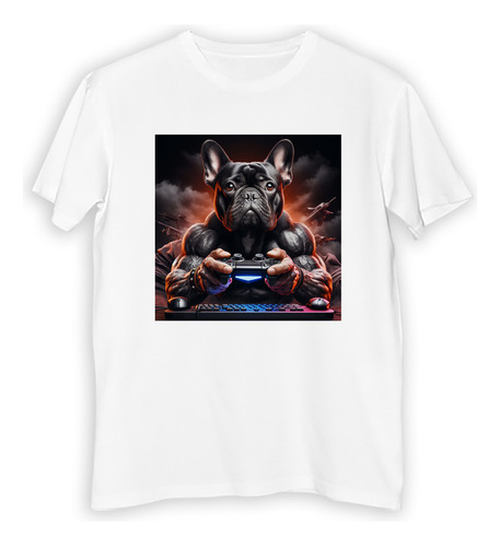 Remera Niño Bulldog Frances Musculoso Videojuegos