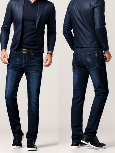 Pantalones Vaqueros Hombre Jeans Recto Moba Mezclilla