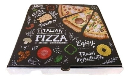 Cajas De Cartón Estampada Para Pizza 25*25cms