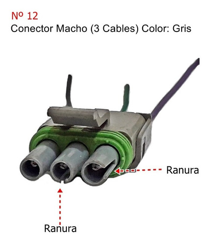 Conector Presion Aire Acond. Chevrolet Macho 3 Pines  (12)