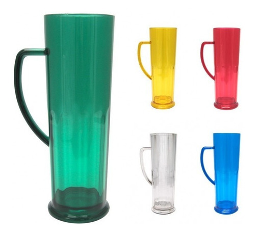 Mug Cervecero 21 Oz Vaso En Plastico Bebidas  Hogar X 3 Unid