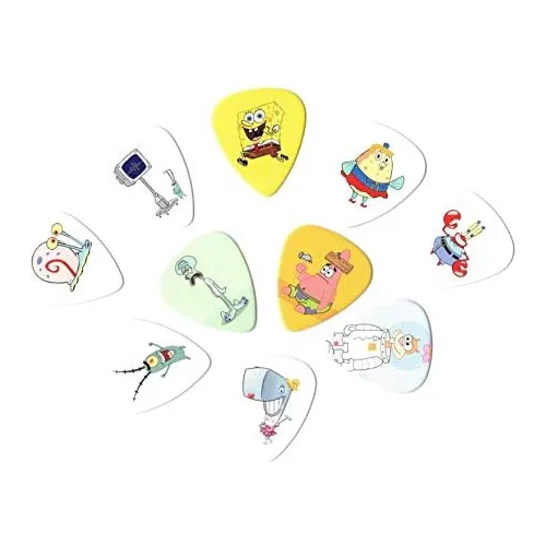 Púas De Guitarra De Bob Esponja (paquete De 10 Púas)