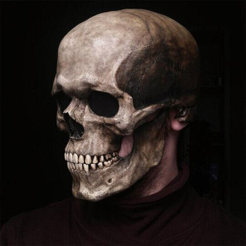 Máscara De Calavera De Cabeza Completa Con Mandíbula