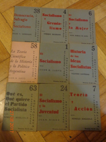 Lote 9 Folletos Del Partido Socialista-la Vanguardia 1930/40