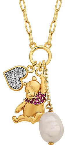 Disney Winnie The Pooh - Collar Chapado En Oro De 18