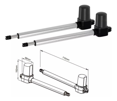 Pistones Seg Pivus 250 Para Puertas Automáticas