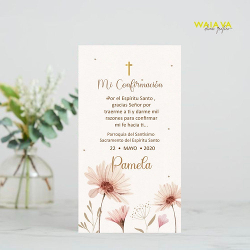Imagen 5 de 10 de Estampitas Tarjetas Estampas Confirmación Nenas X 4u