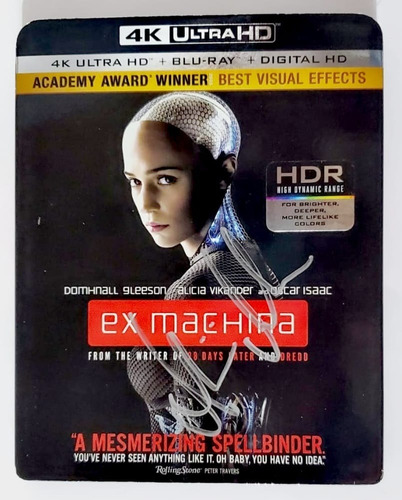 Ex Machina (4k Uhd + Blu-ray + Dc) Autografiada Por Vikander