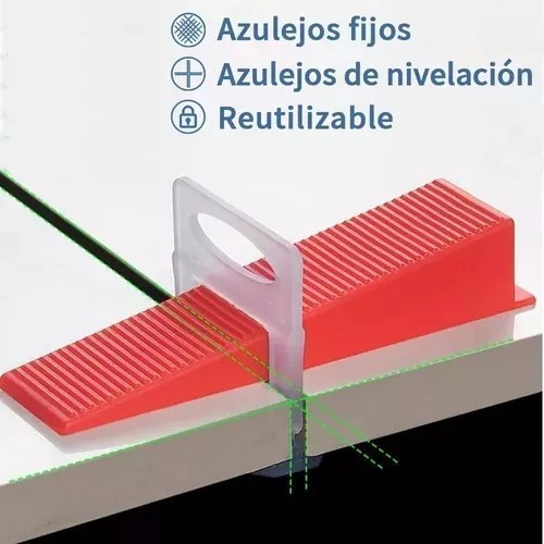 Kit Nivelador Cerámicos 100 Cuñas + 100 Clips 1 Mm +alicate