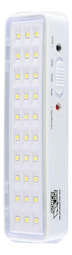 Luz De Emergência Luminária 30 Led Bateria Recarregável Cor Branco 110V/220V
