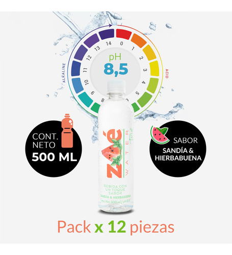 Zoé Water Twist Sandía & Hierba Buena pack de 12 Piezas 500 ml