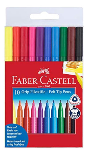 Marcadores De Color Grip De Faber-castell - 10 Marcadores De