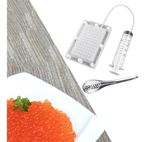 Kit 1 Gastronomia Molecular De Cozinha Caviar Maker Acrílic
