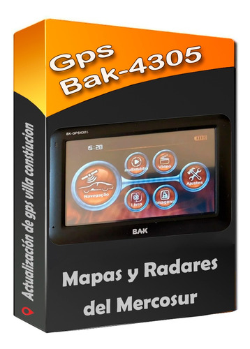 Actualización De Gps Bak Bk-gps 4305 Mapas Del Mercosur