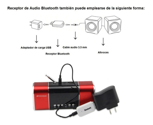 Imagen 7 de 9 de Receptor Adaptador Bluetooth Para Radio Equipos Sonido