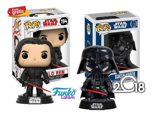 Set 2 Star Wars Funko Pop Pelicula Kylo Ren Y Darth Vader