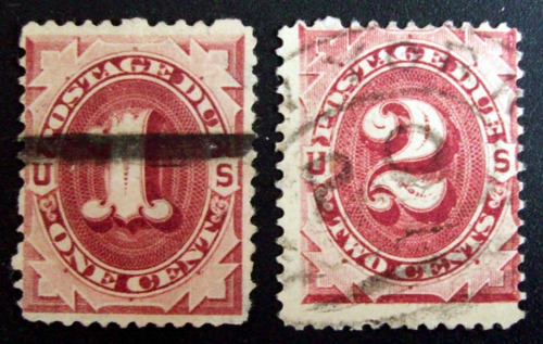 Eeuu, Lote 2 Sellos Sc J15-16 Postage Due 1884 Usados L3470