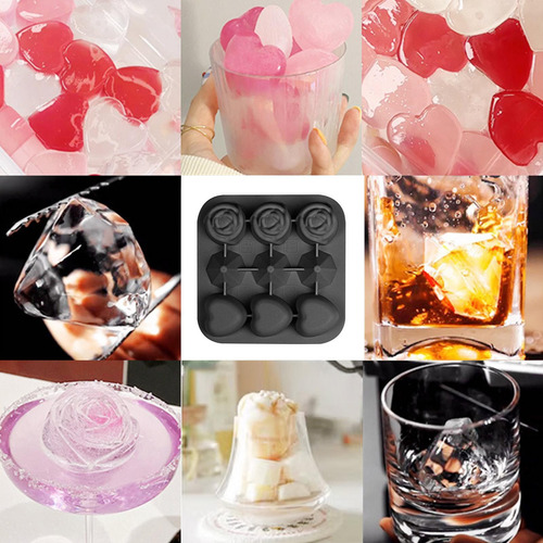 Bandeja Para Cubitos De Hielo En Forma De Corazón Molde Para