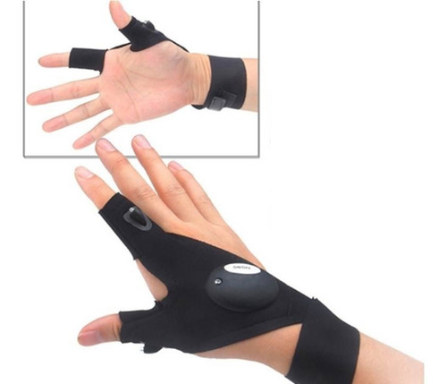 Imagen 1 de 3 de Guantes Luz Led Lampara Plomeria Mecanica Talacha