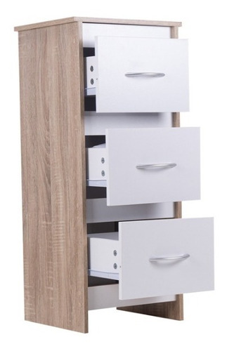 Gabinete, Mueble De 3 Gavetas Mdf Metal