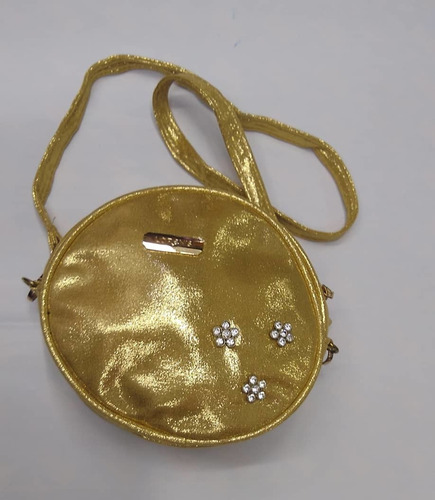 Bandolero Cartera Bolso Para Niñas Redondo Dorado