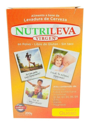 Levadura  Nutrileva Virgen Sabor Queso Sin T.a.c.c X 200 Grs