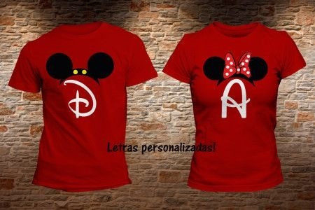 Set De 5 Playeras Personalizadas Minnie O Mickey Disney