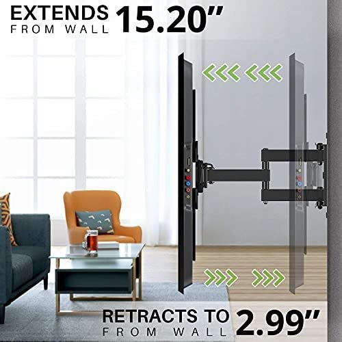 Soporte De Pared De Tv Giratorio E Inclinable Color Negro