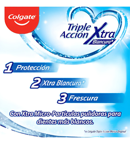 Pasta Dental Colgate Triple Acción Extra Blancura 6x100 Ml