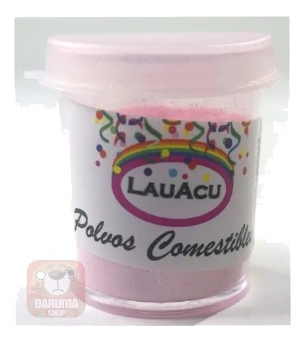 Imagen 2 de 5 de Polvo Comestible Rosa Perlado Chocolate Repostería Belgrano
