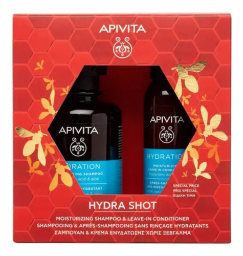 Apivita Hydra Shot Kit Shampoo & Acondicionador Sin Enjuague