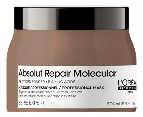 Loreal Absolut Repair Molecular Máscara Reparadora X 500ml
