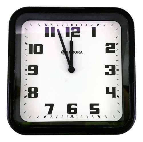 Relógio De Parede Eurora Quadrado Preto 6540-145