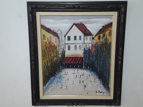 2416- Sylvio Pinto Ost. 62x71cm Com Moldura - Paris. (Usado)