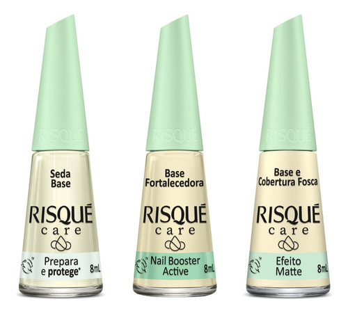 Esmalte de uñas tratamento Risqué de 8mL de 3 unidades