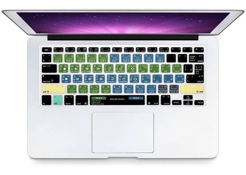 Funda Cubre Teclado De Programas Audio Video Para Macbook 