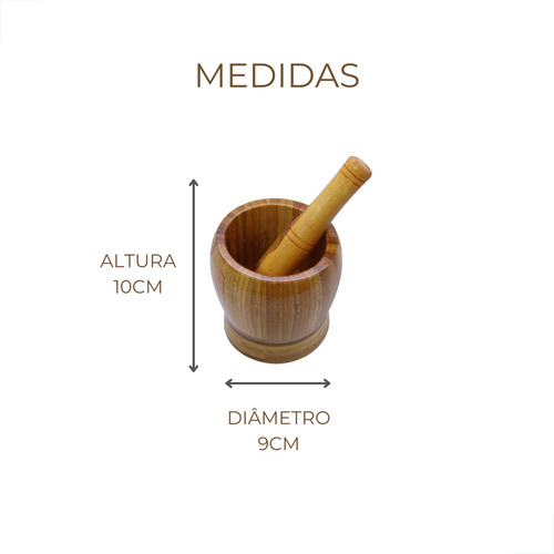 Pilão De Bambu Amassador De Temperos E Caipirinha Socador