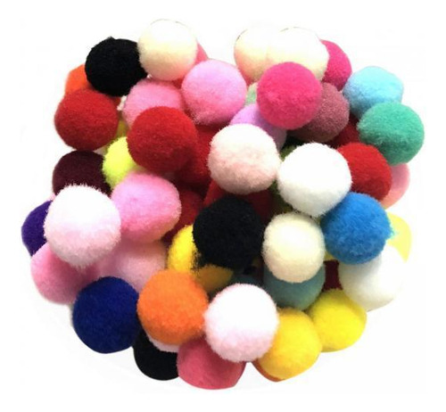 6 X 100 Pompones De Colores Surtidos, Bolas De Pompones,