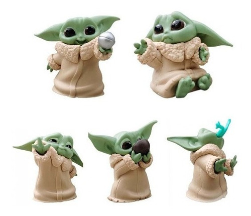 Set 5 Pzas Bebe Yoda Regalo Hombre Pareja Star Wars Figura 