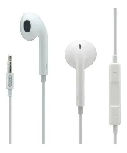 Audífonos Ergonómico Alámbricos Stereo Blanco 3.5mm + Microf