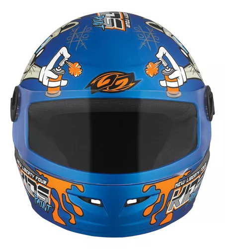 Capacete Infantil Moto Fechado Masculino Paint Kids Menino