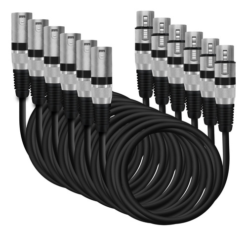 Gearit Cable De Microfono Xlr A Xlr (20 Pies, 6 Unidades) Xl