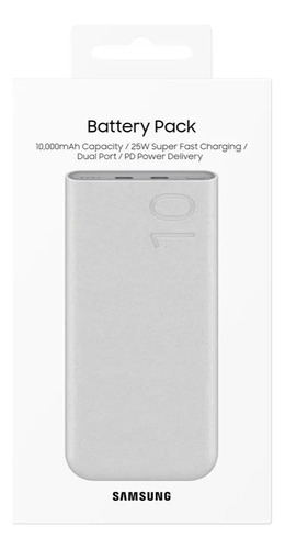 Samsung Powerbank 25w 10000mah Usb-c Com 2 Portas