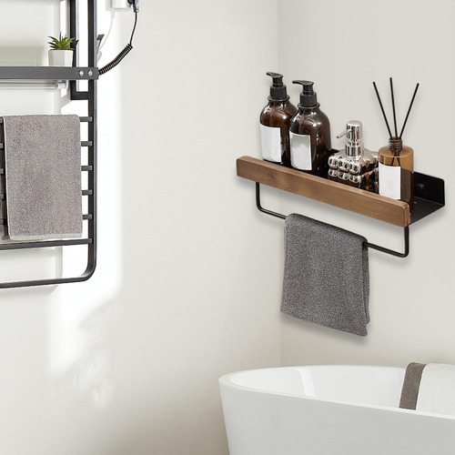 Toallero Moderno De Pared Con Estante De Almacenamiento 40cm