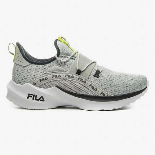 Tênis masculino Fila Activewear Arched cor silver/black/lime - adulto 40 BR