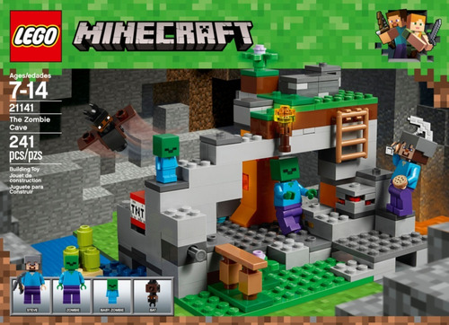 Minecraft Cueva De Los Zombies Lego 241pz Juego Construccion