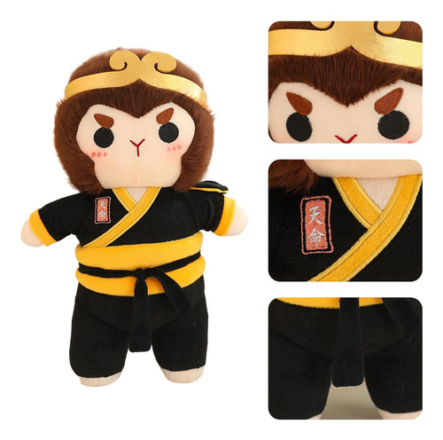 // Conjunto De Bonecas Pretas Com Design Mito Wukong, Cor