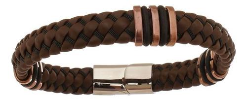 Bracelete De Aço Inox Rosê Com 12mm De Largura